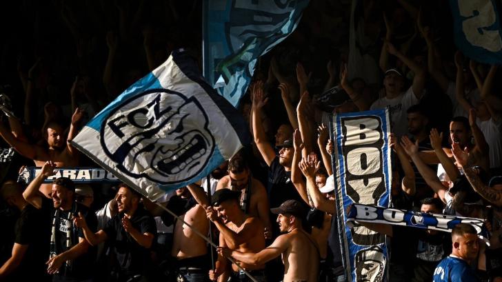 FC Zurich fans wave flags
